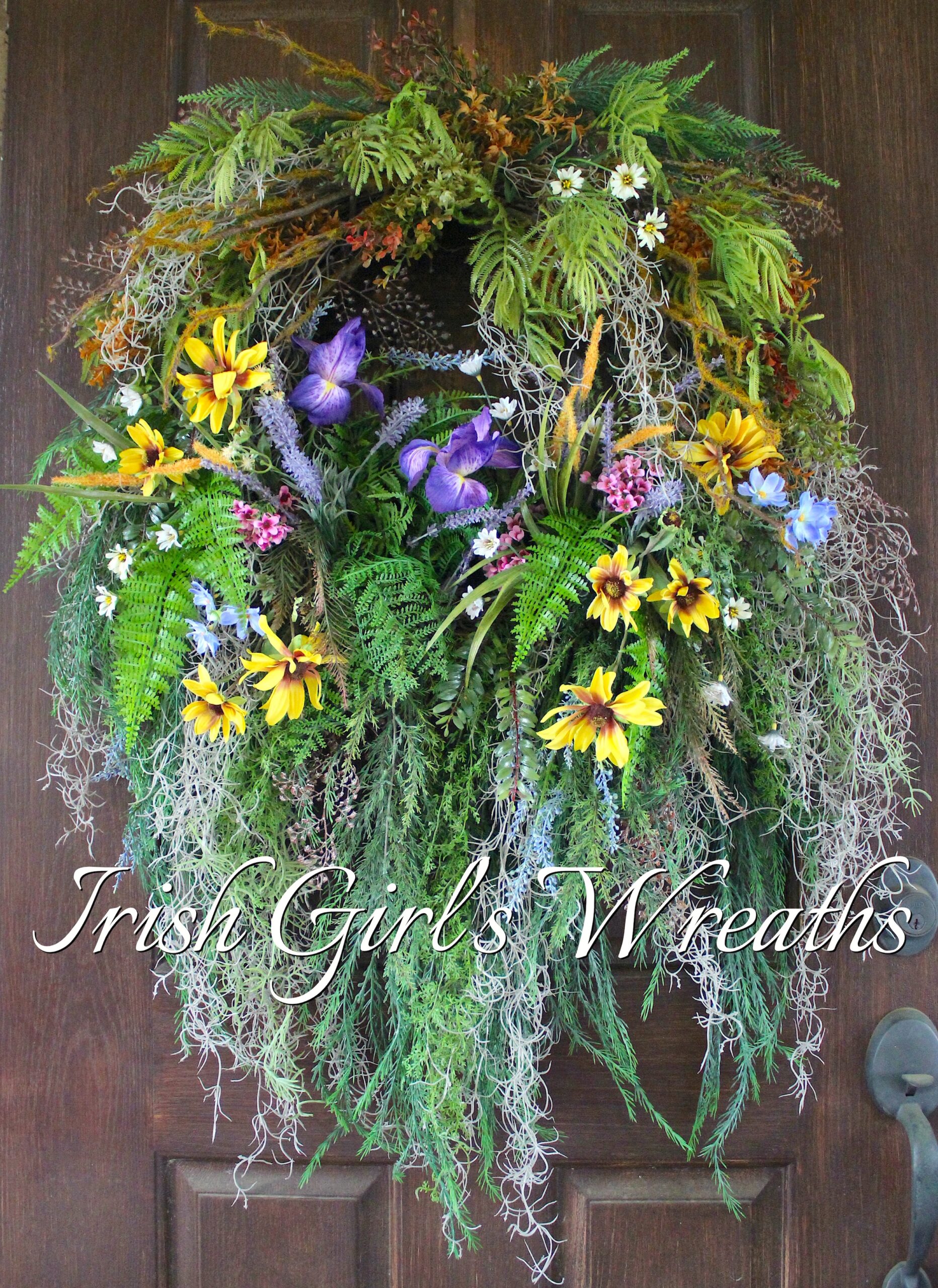 Extra Large Lush Summer Bayou Everglade Swamp Wreath, Louisiana Marshlands Landscape Wreath, Summer Wreath