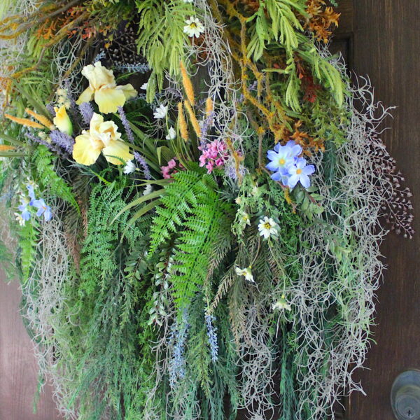 Extra Large Lush Summer Bayou Everglade Swamp Wreath, Louisiana Marshlands Landscape Wreath, Summer Wreath - Image 2