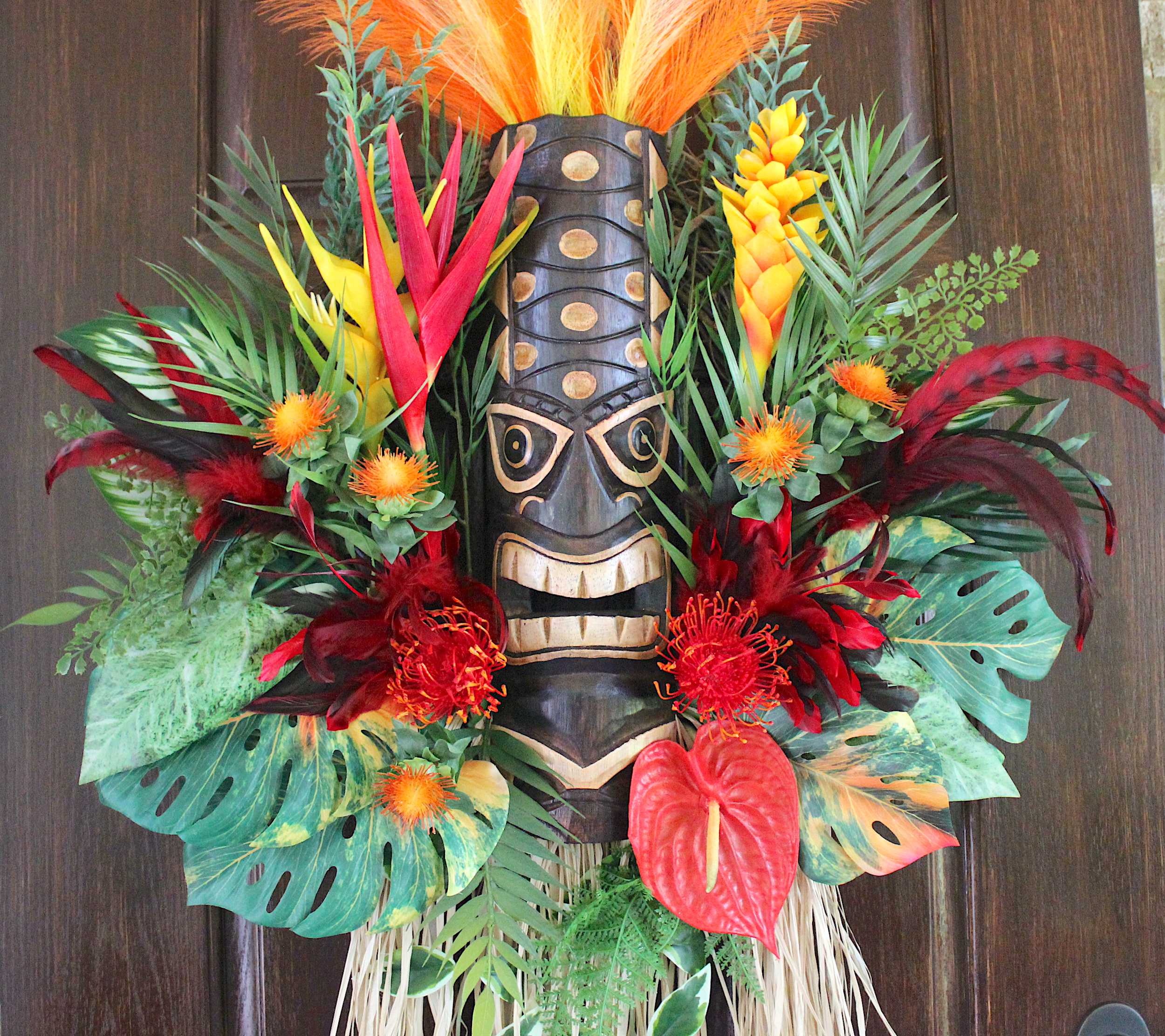 XXLarge Tiki Voodoo Island ManCave Wreath, Tiki Bar Wreath - Image 5