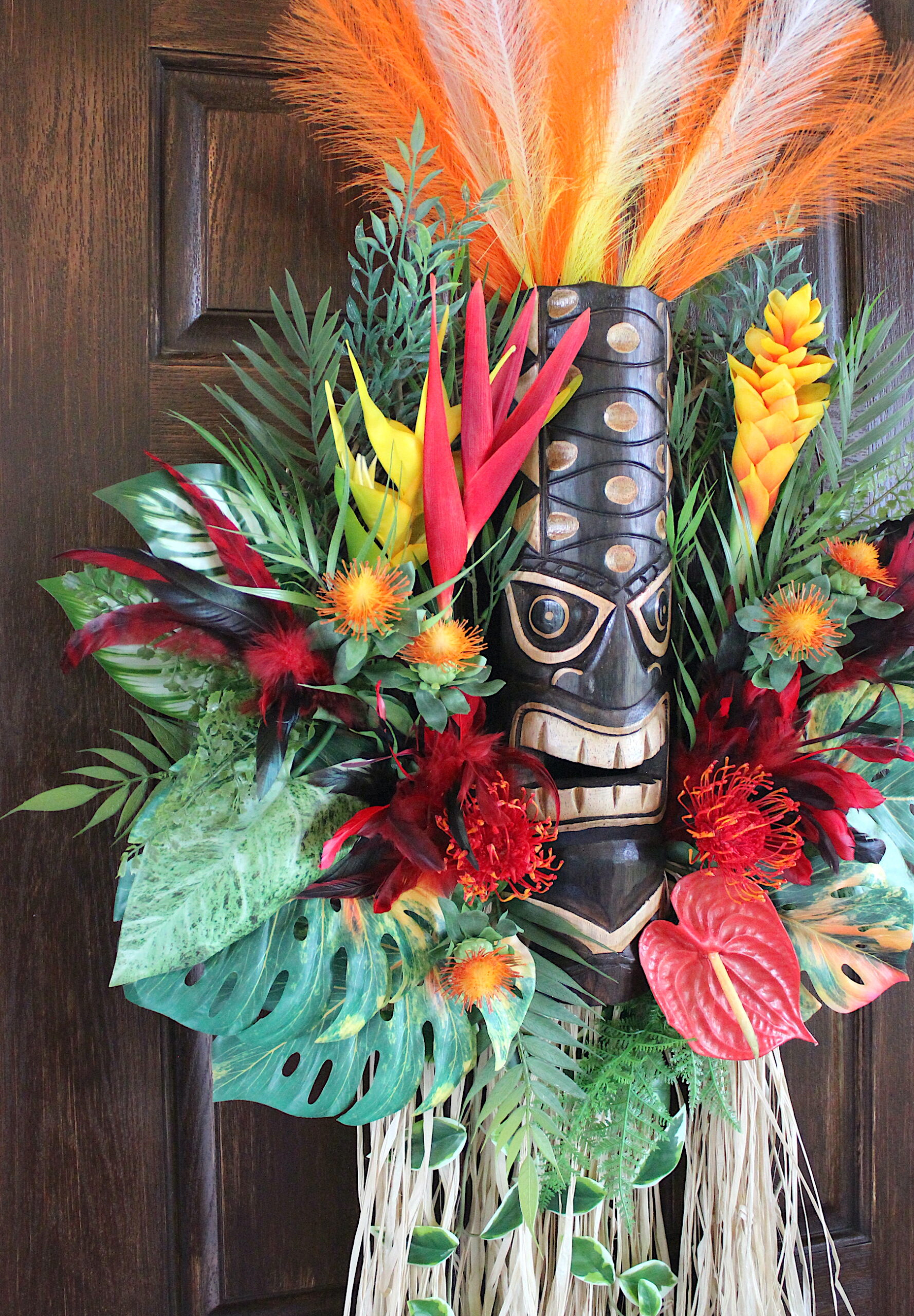 XXLarge Tiki Voodoo Island ManCave Wreath, Tiki Bar Wreath - Image 4