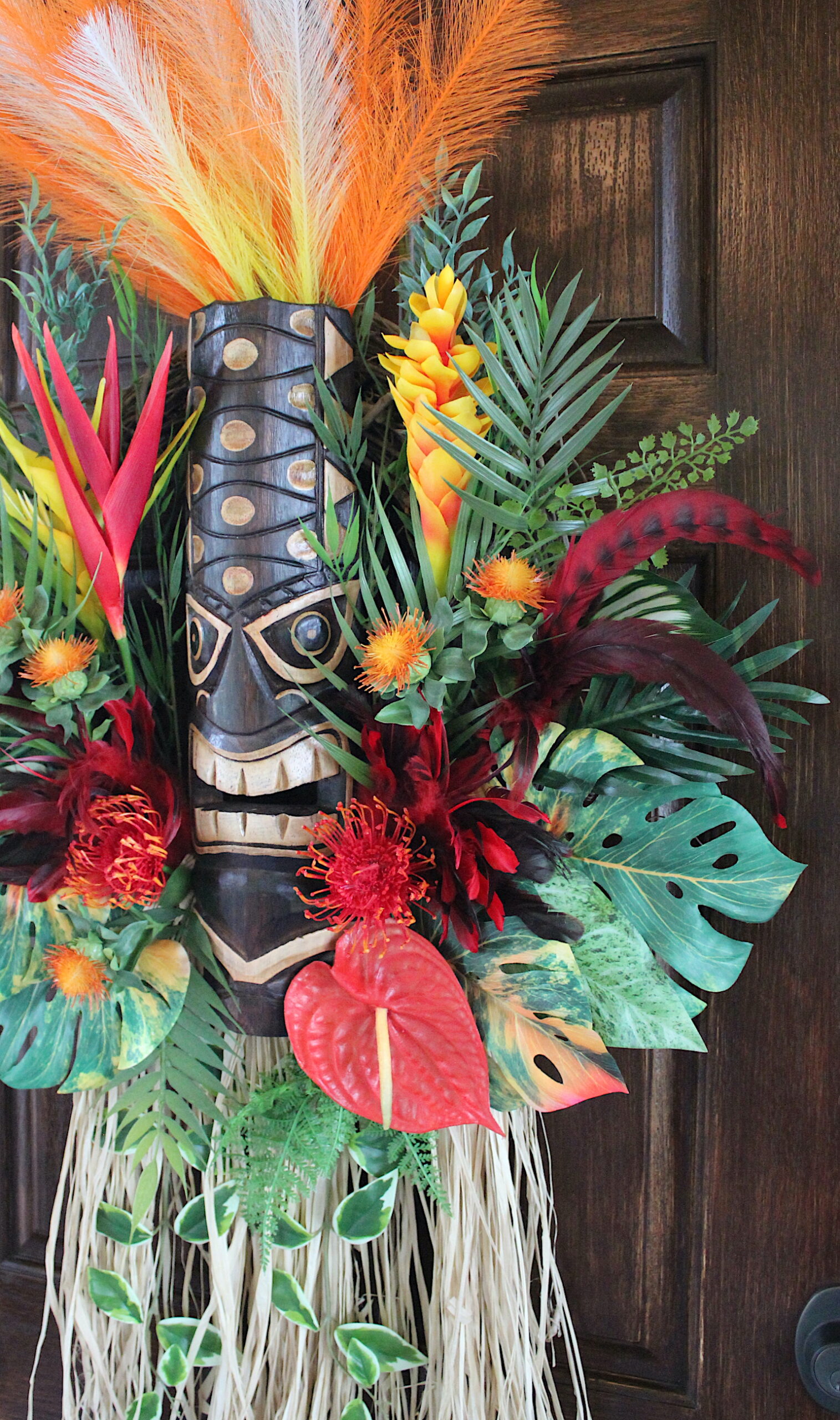 XXLarge Tiki Voodoo Island ManCave Wreath, Tiki Bar Wreath - Image 3