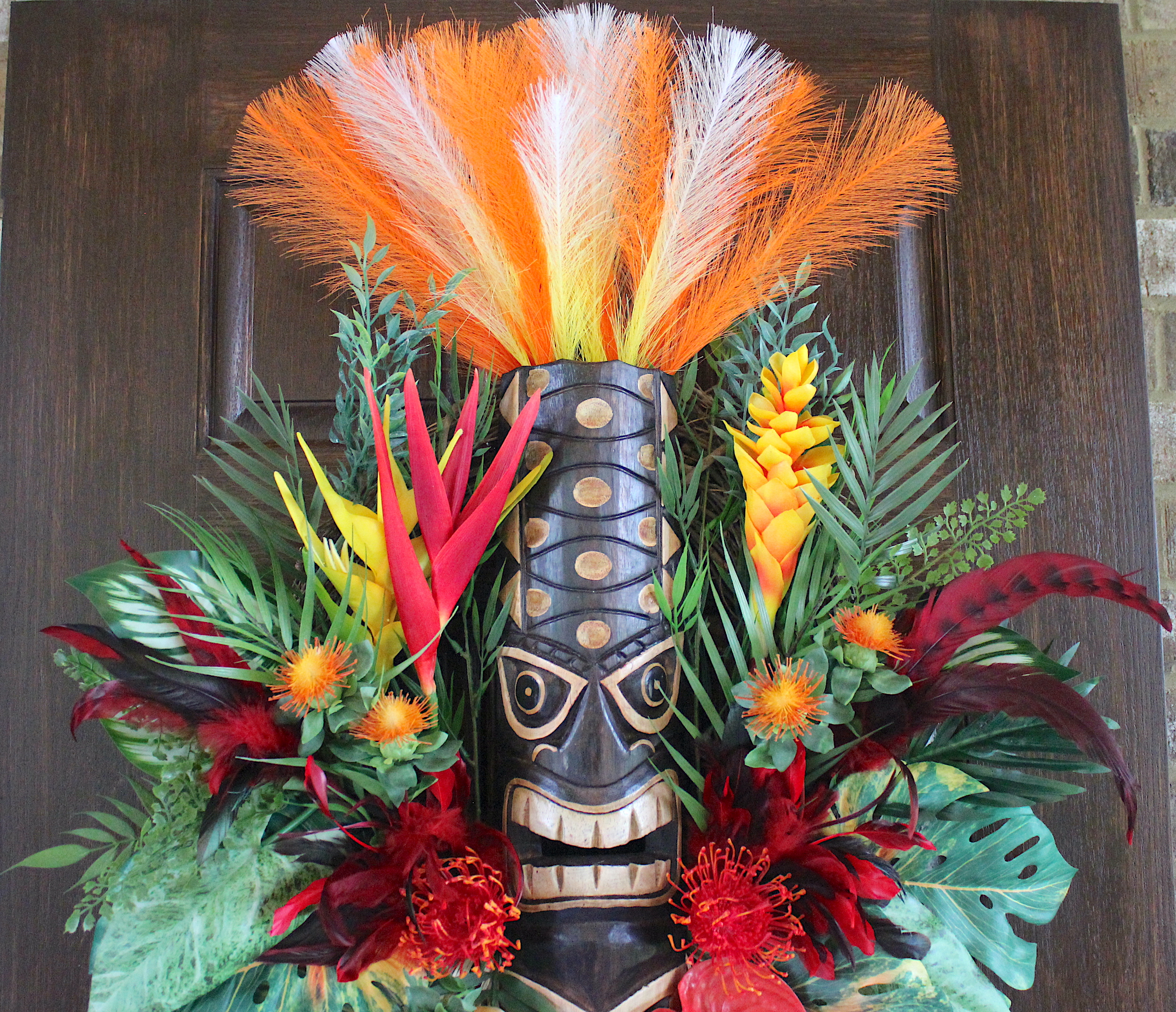 XXLarge Tiki Voodoo Island ManCave Wreath, Tiki Bar Wreath - Image 2