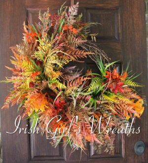 Large woodland Fall Landscape Wreath, Autumn on the Moors Rustic Fall Wreath