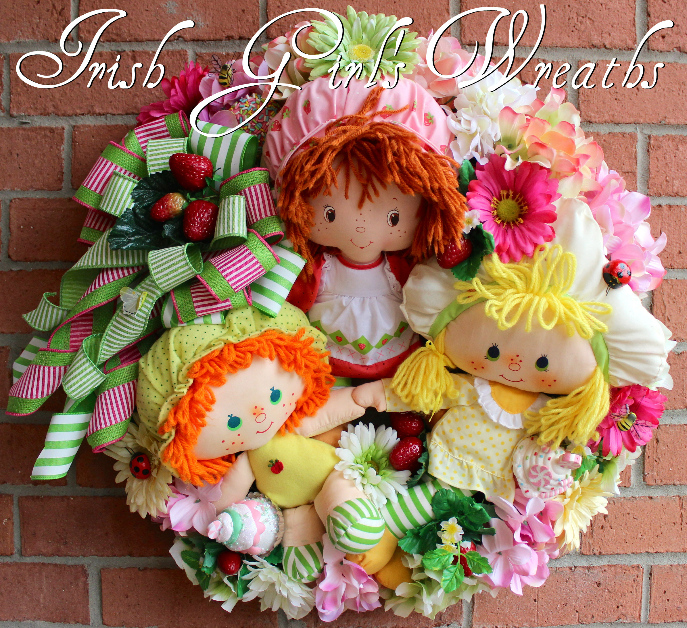Vintage Strawberry Shortcake and Friends Wreath, Custom for Joan