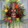 *MADE TO ORDER* XX-Large Tiki Voodoo Polynesian Island Man Cave Wreath, Voodoo Island Paradise Luau Wreath, Man Cave Tiki Decor - Image 5