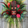 *MADE TO ORDER* XX-Large Tiki Voodoo Polynesian Island Man Cave Wreath, Voodoo Island Paradise Luau Wreath, Man Cave Tiki Decor - Image 7