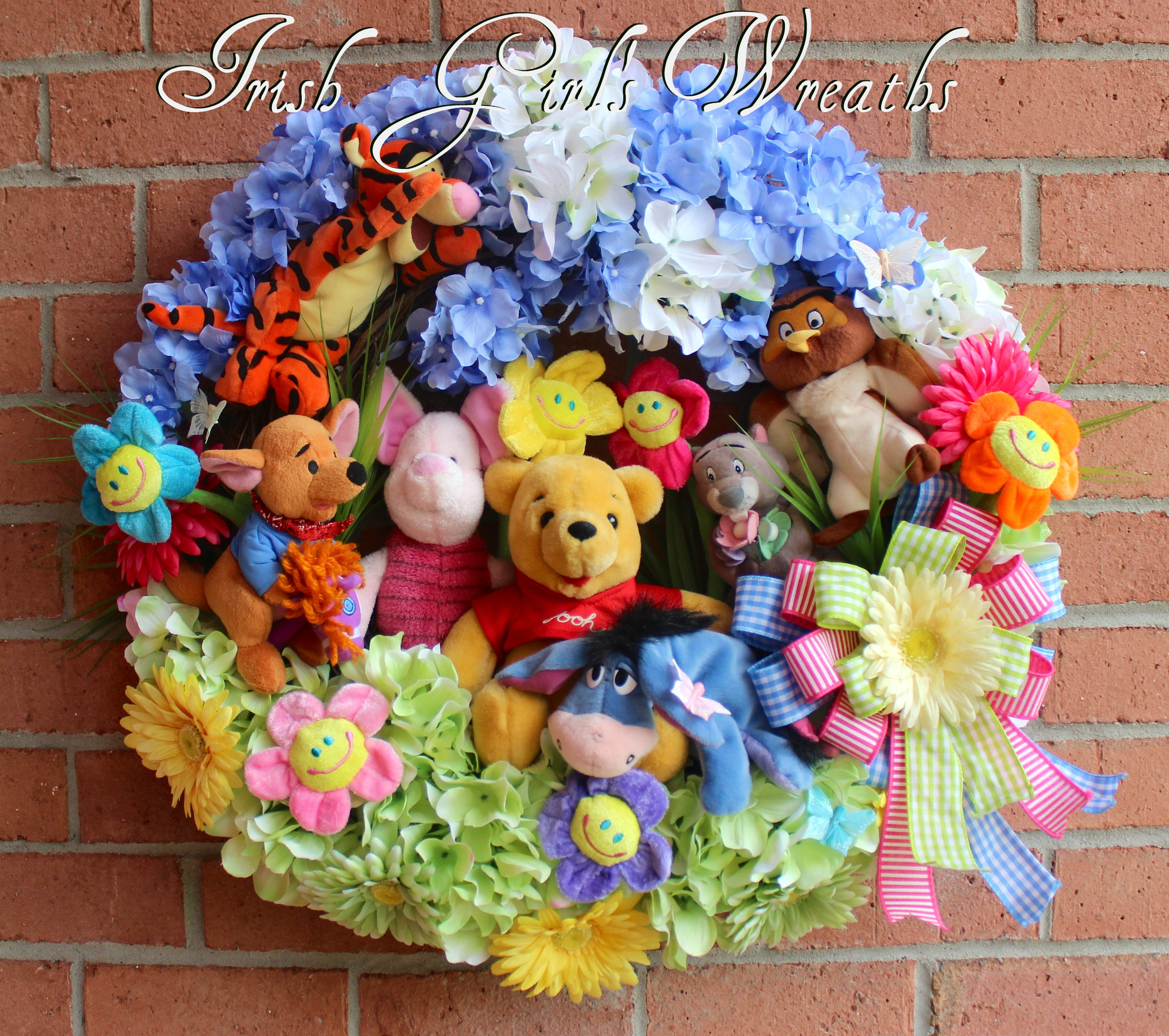 Winnie the Pooh and Friends Wreath – Custom Order for fabulous repeat customer, Dolores