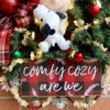 Charlie Brown and Snoopy Cozy Christmas Wreath, Peanuts Christmas Wreath, Pre-lit LED warm white snowflake lights - Image 2