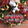 Charlie Brown and Snoopy Cozy Christmas Wreath, Peanuts Christmas Wreath, Pre-lit LED warm white snowflake lights - Image 3