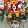 Santa Winnie Pooh and Friends Merry Christmas Wreath, Angel Piglet, Xmas Tigger, Peppermint Merry Christmas, Reindeer Eeyore - Image 2