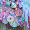 Deluxe Pastel Sweet Treat Candy Christmas Wreath - Image 2