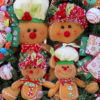 GingerBread Family Christmas Wreath, Peppermint Candy Sweet Treats Merry Christmas Wreath - Image 2