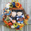 MADE TO ORDER Peanuts Thanksgiving Wreath, Deluxe Pilgrim Charlie Brown and Lucy Thanksgiving Wreath -*ONLY 1 AVAILABLE THIS YEAR* - Image 5