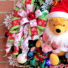 Santa Winnie Pooh & Friends Christmas Wreath with lights, Angel Tigger, Elf Piglet, Reindeer Eeyore - Image 4