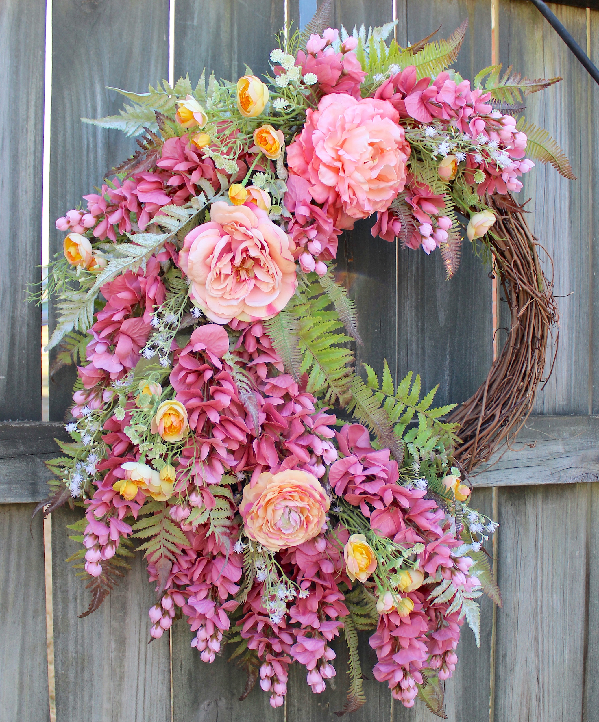 Pink Grasslands All natural dried floral Spring Wreath- flowers to last the  whole year through – The Gathering Garden