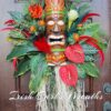 *MADE TO ORDER* XX-Large Tiki Voodoo Polynesian Island Man Cave Wreath, Voodoo Island Paradise Luau Wreath, Man Cave Tiki Decor - Image 4