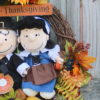 MADE TO ORDER Peanuts Thanksgiving Wreath, Deluxe Pilgrim Charlie Brown and Lucy Thanksgiving Wreath -*ONLY 1 AVAILABLE THIS YEAR* - Image 3