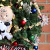 Charlie Brown and Snoopy Cozy Christmas Wreath, Peanuts Christmas Wreath, Pre-lit LED warm white snowflake lights - Image 5