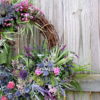 Large Scottish Thistle & Heather Coastal Wreath, Pink Purple Highland Scotland Everyday Wreath, Celtic Floral Summer Wreath, Purple lavender - Image 5