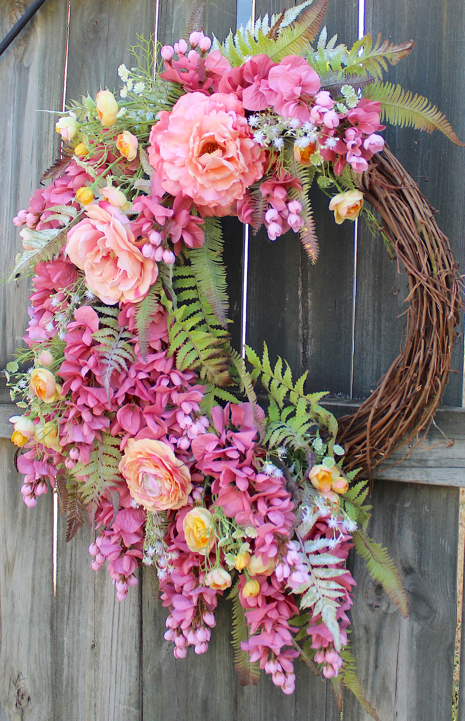 Pink Grasslands All natural dried floral Spring Wreath- flowers to last the  whole year through – The Gathering Garden