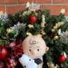 Charlie Brown and Snoopy Cozy Christmas Wreath, Peanuts Christmas Wreath, Pre-lit LED warm white snowflake lights - Image 6