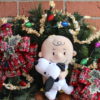 Charlie Brown and Snoopy Cozy Christmas Wreath, Peanuts Christmas Wreath, Pre-lit LED warm white snowflake lights - Image 6