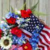 Poppy Sunflower Patriotic Wildflower Wreath - Image 5